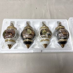 Bradford Edition Set 4 Woodland Tranquility Ornament Collection, 1999